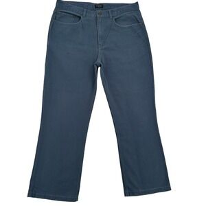 Sergio Men 36 Blue Straight Wide Leg Cotton Pants Smart Casual Denim Preppy Y2K